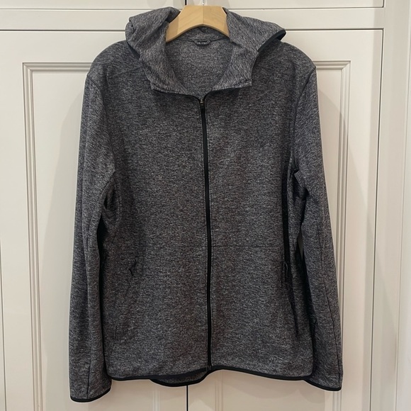 Lululemon Surge Warm? Full Zip Hoodie Jacket—Heathered Black/Gray—Excel. Cond! M - Picture 1 of 7